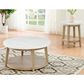 Crystal City Vida End Table in Burnished Blonde and White, , large