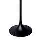 Leisuremod LeisureMod Verve Collection Modern Bar Height Table Black Base with 27 Round Marble Grey Sintered Stone Top, , large