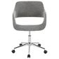 LumiSource Margarite Swivel Task Chair with Grey Fabric Cushion in Chrome, , large