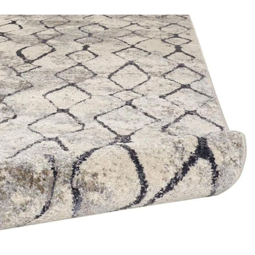 Feizy 3872F Kano Ivory / Gray 2&#39;2&quot; x 3&#39; Area Rug, , large