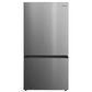 Midea 23 Cu. Ft. Counter-Depth Bottom-Freezer Refrigerator in Stainless Steel, , large