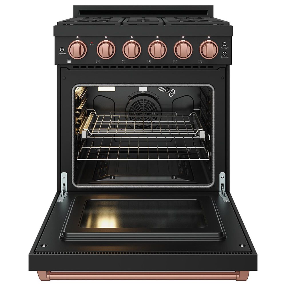 Thor Kitchen Gordon Ramsay 4.6 Cu. Ft. Professional Gas Range with Rose Gold Handle Kit in Black, , large