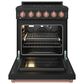Thor Kitchen Gordon Ramsay 4.6 Cu. Ft. Professional Gas Range with Rose Gold Handle Kit in Black, , large