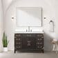 Lexora Home Laurel 48" Single Bathroom Vanity in Brown Oak with White Quartz Top and Rectangular Sink, , large