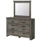 Ashley Frandern 6-Piece Full Bookcase Storage Bedroom Set in Rustic Warm Gray, , large
