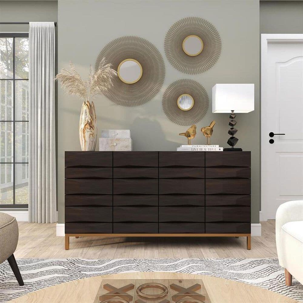 Maple and Jade Metal Sunburst Home Wall Mirror with Mirrored Accent in Polished Gold &#40;Set of 3&#41;, , large