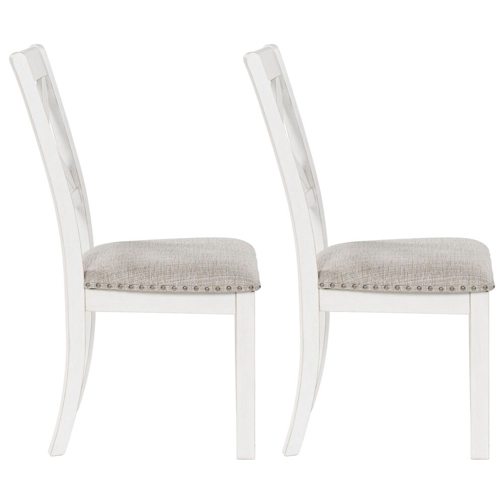 Ashley Robbinsdale Dining Chair Set of 2 in Antique White, , large