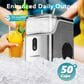 Euhomy 35 Lbs Portable Nugget Ice Maker with Automatic Cleaning in Silver, , large