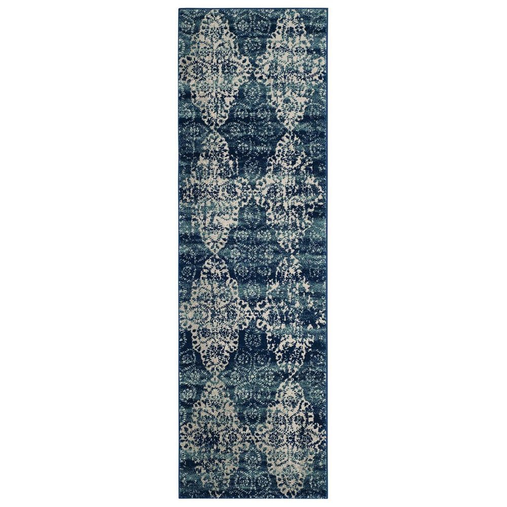 Safavieh Evoke EVK266F-27 2"2" x 7" Royal/Ivory Runner, , large