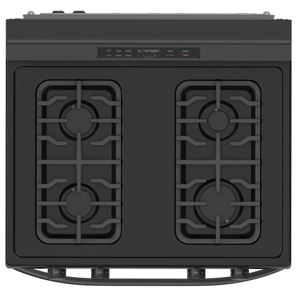 Midea 6.1 Cu. Ft. 4-Burner Freestanding Gas Range with Steam Cleaning in Black, , large