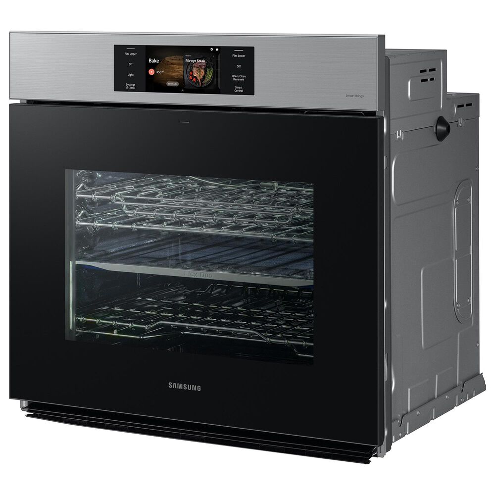 Samsung Bespoke 2-Piece Kitchen Package with Stainless Steel Bespoke 30" Single Wall Oven and Black 30" Induction Cooktop, , large