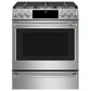 Cafe 2-Piece Kitchen Package with 30" Slide-In Gas Range and 1.7 Cu. Ft. Microwave Oven in Stainless Steel, , large