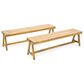 Hearth and Haven 3-Piece Outdoor Picnic Table Set in Teak, , large