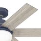 Hunter Pacer 44" Ceiling Fan with LED Lights in Indigo Blue, , large