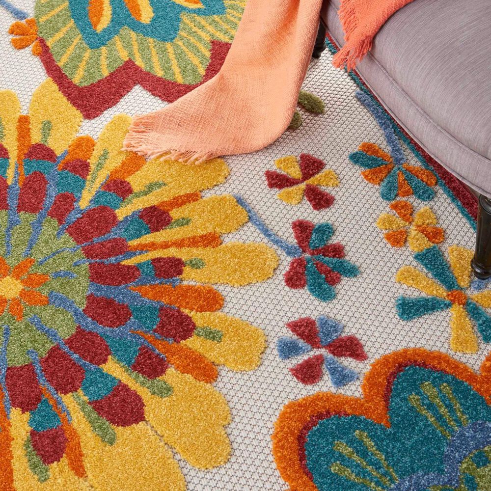 Nourison Aloha 5&#39;3&quot; x 7&#39;5&quot; Multicolor Indoor/Outdoor Area Rug, , large