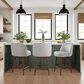 Armen Living Sadie 26" Swivel Counter Height Stool in Brown Oak, , large