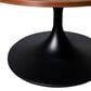 Leisuremod Verve 27" Coffee Table with MDF Top in Black and Brown, , large