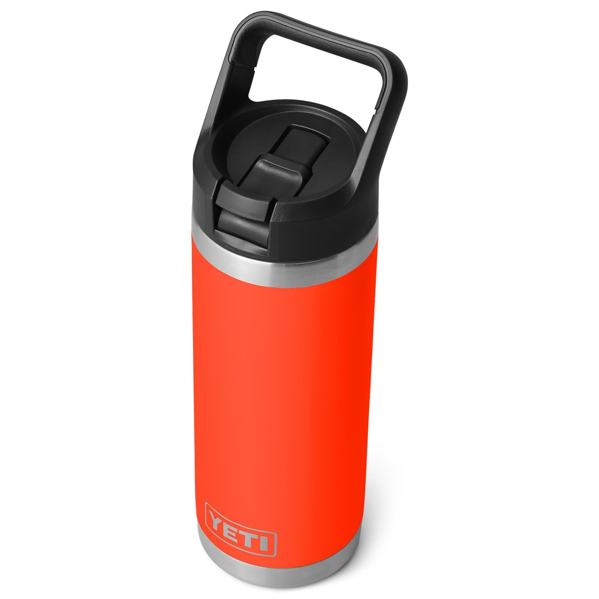 YETI Rambler 18 Oz Bottle with Straw Cap in Solar Flare