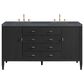 James Martin Vanities Myrrin 60" Double Vanity in Carbon Oak with 3 cm Charcoal Soapstone Quartz Top, , large