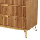 Maple and Jade 3-Drawer Room Chest in Matte Brown and Gold, , large
