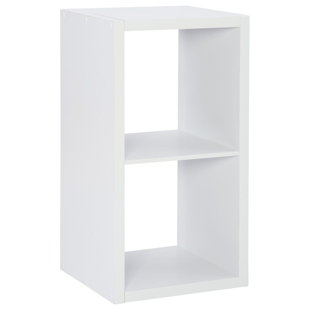 Linon Home Decor Galli 2-Shelf Bookcase in White, , large