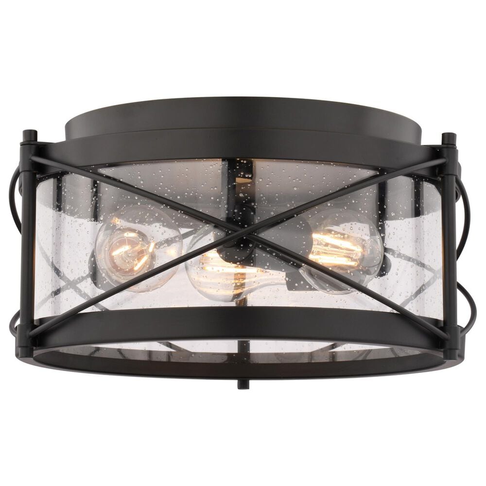 Vaxcel Harrison 3-Light Flush Mount in Matte Black, , large