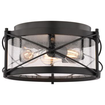 Vaxcel Harrison 3-Light Flush Mount in Matte Black, , large