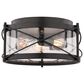 Vaxcel Harrison 3-Light Flush Mount in Matte Black, , large