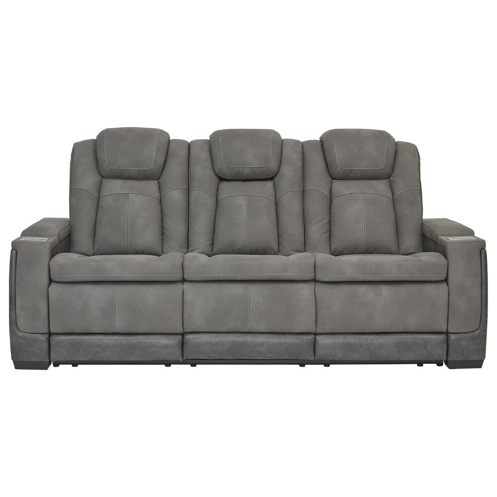 Ashley Next-Gen DuraPella Power Reclining Sofa in Slate, , large
