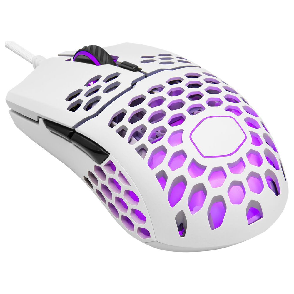 Cooler Master MM711 Ambidextrous RGB Gaming Mouse (Matte White), , large