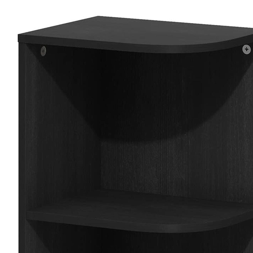 HOMLUX 3-Tier Corner Open Shelf Bookcase in Blackwood, , large