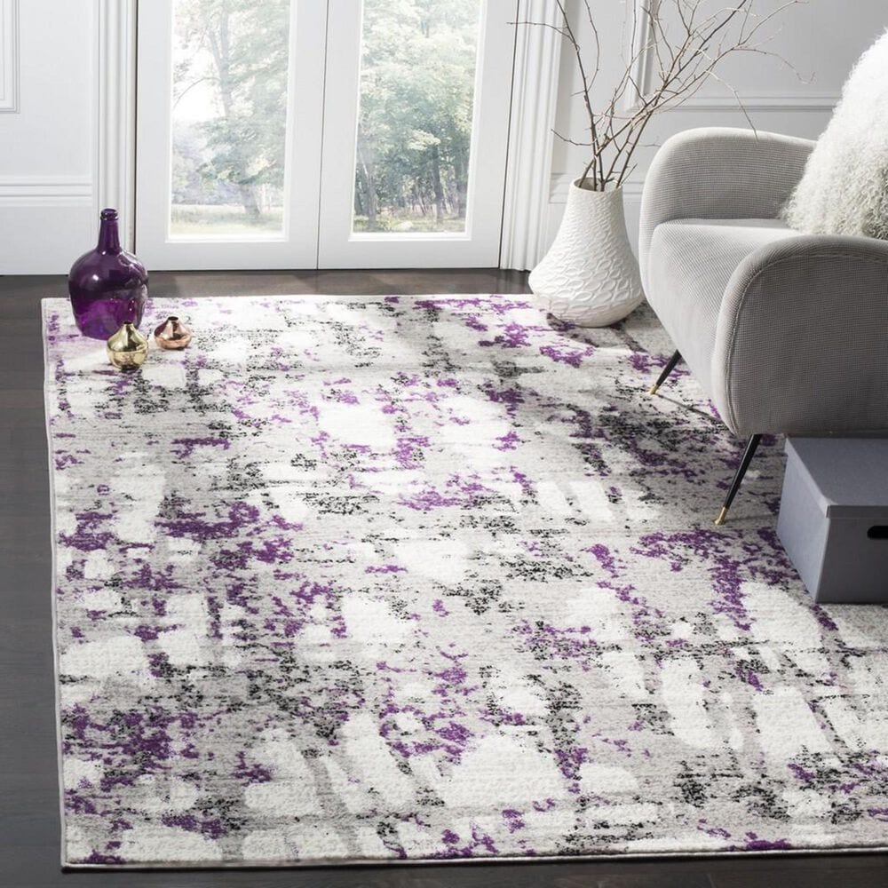 Safavieh Skyler SKY193R 4&#39; x 6&#39; Gray and Purple Area Rug, , large