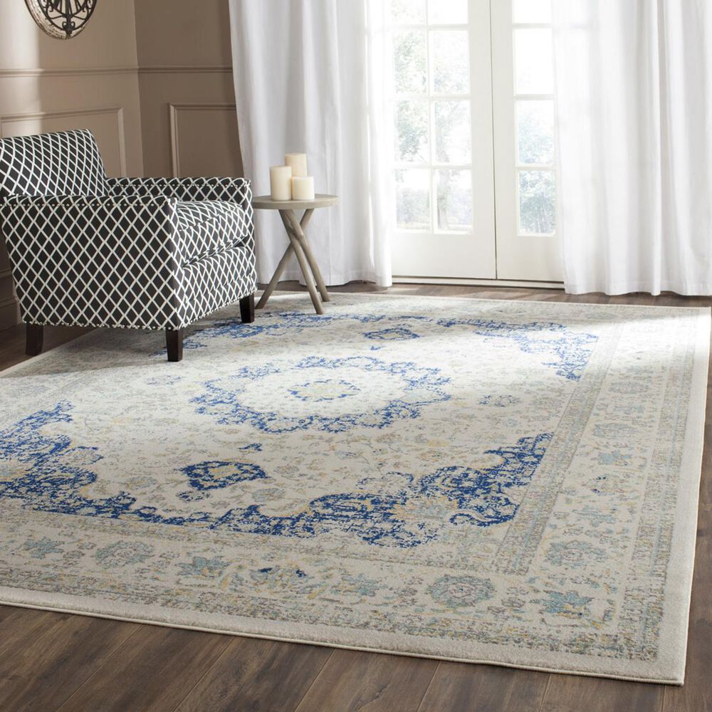 Safavieh Evoke EVK220C-10 10&#39; x 14&#39; Ivory/Blue Area Rug, , large