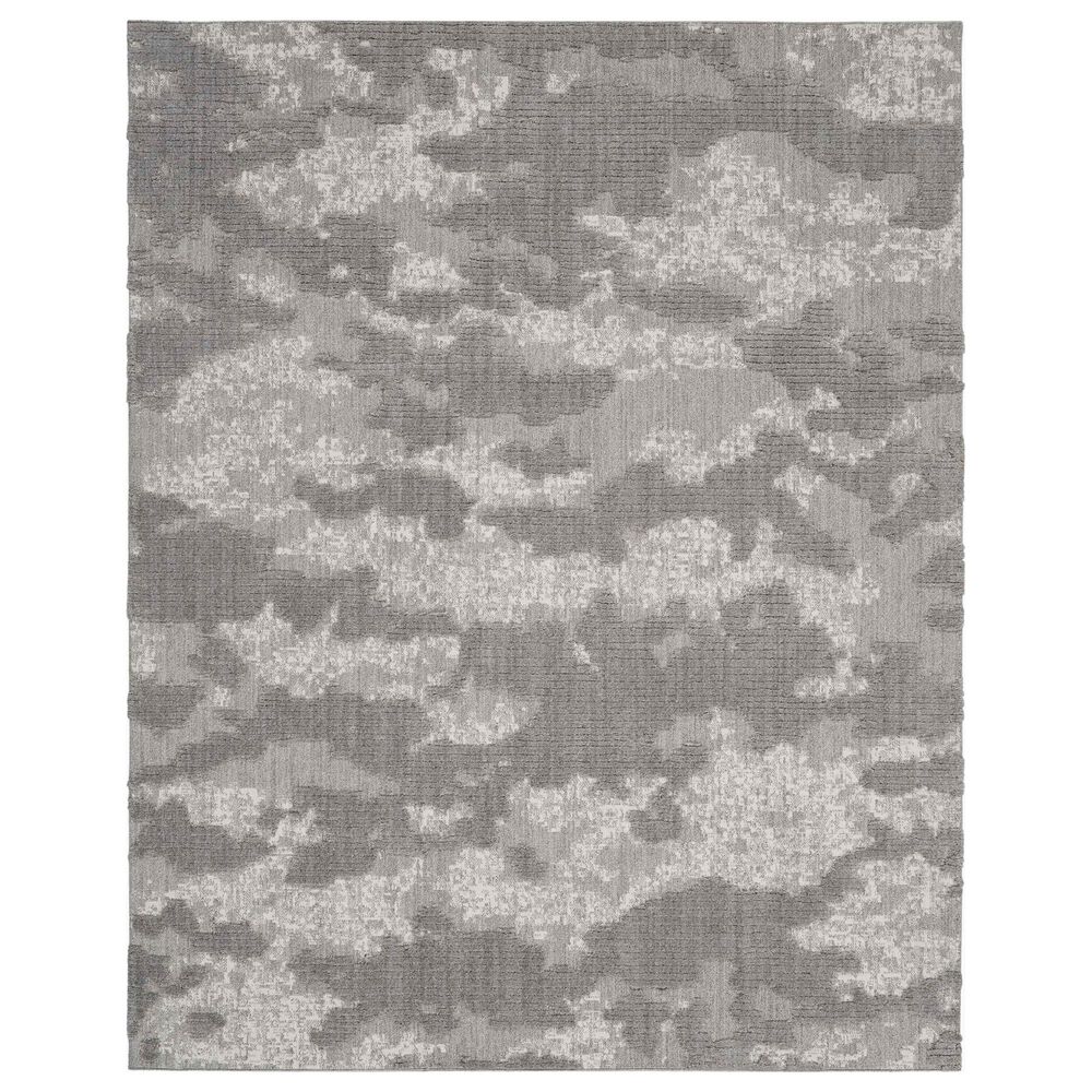Nourison Zermatt ZER01 8" x 10" Grey and Ivory Area Rug, , large