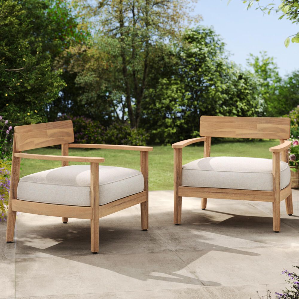 Hearth and Haven MallorcaOutdoor Club Chair in Beige (Set of 2), , large