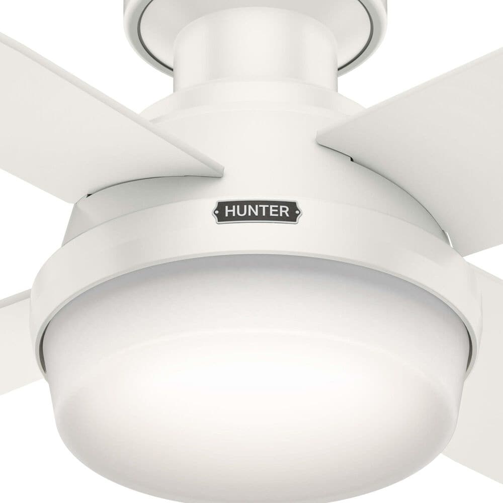 Hunter Dempsey Low Profile 52&quot; Ceiling Fan with Lights in Fresh White, , large