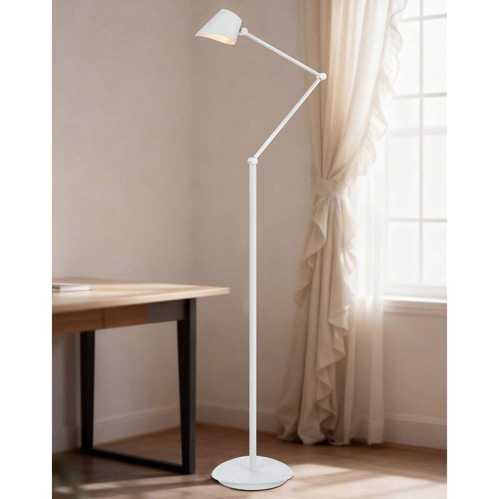 Cal Lighting Polarline Floor Lamp in Sand White, , large