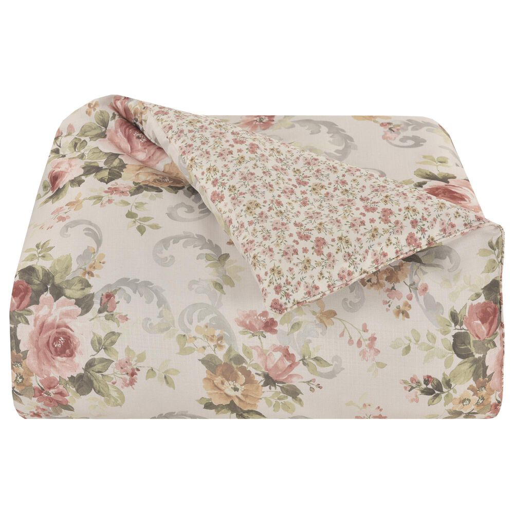 Royal Court Chablis 4-Piece Queen Comforter Set in Rose Gold, , large