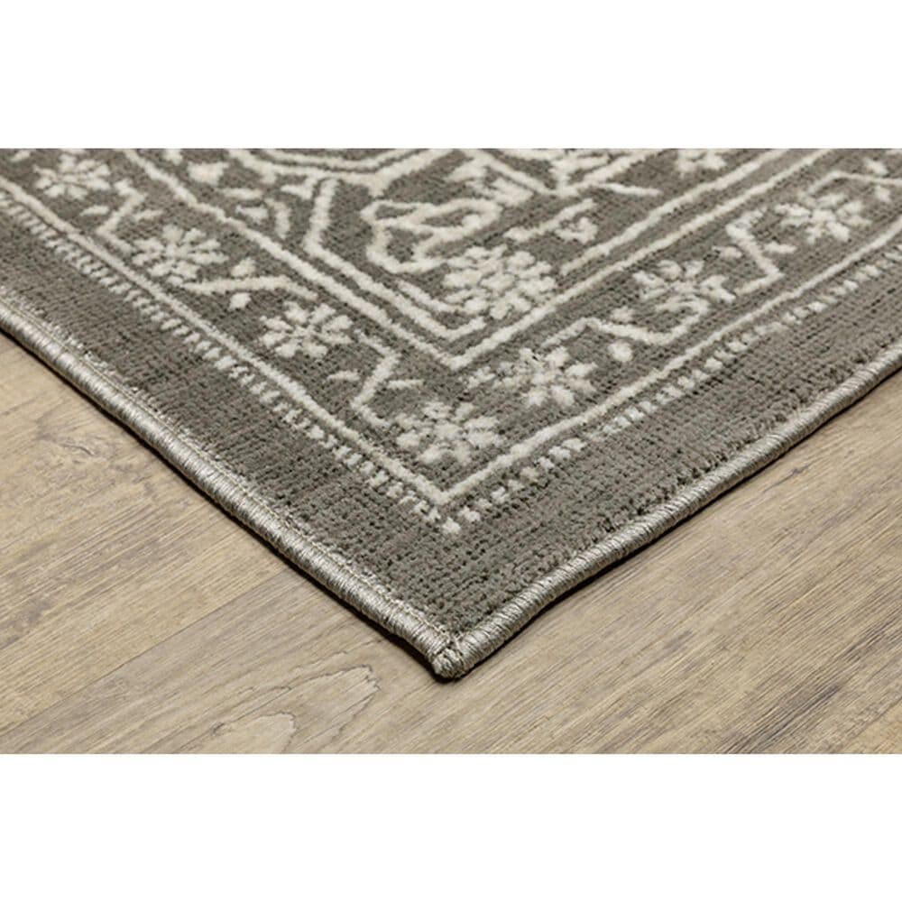 Oriental Weavers Intrigue INT04 7&#39;10&quot; x 10&#39;10&quot; Grey Area Rug, , large