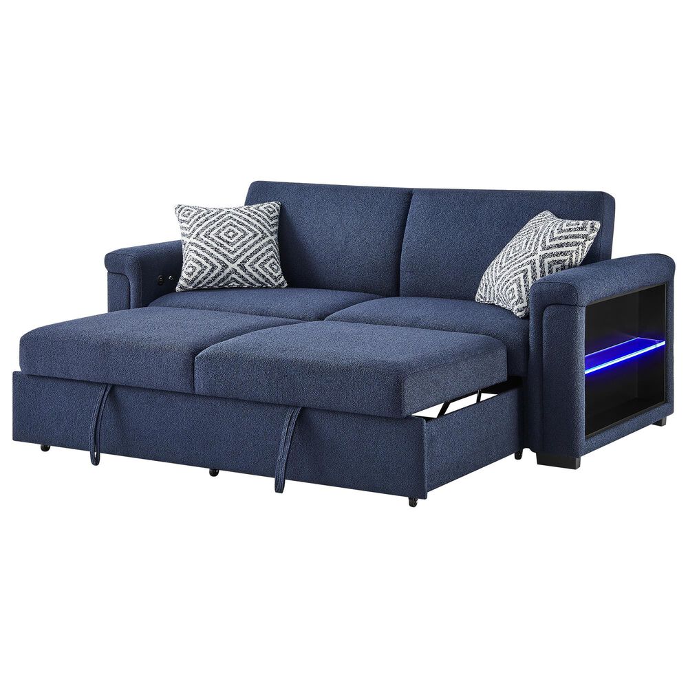 Modern Market Pull-out Sofa Bed in Navy, , large
