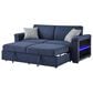 Modern Market Pull-out Sofa Bed in Navy, , large