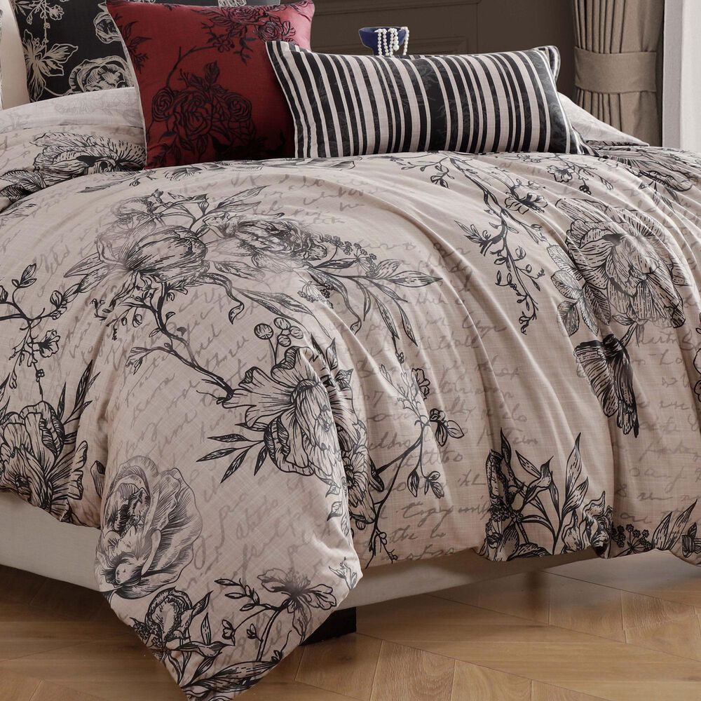 Bebejan 5-Piece King French Linen Comforter Set in Tan, , large