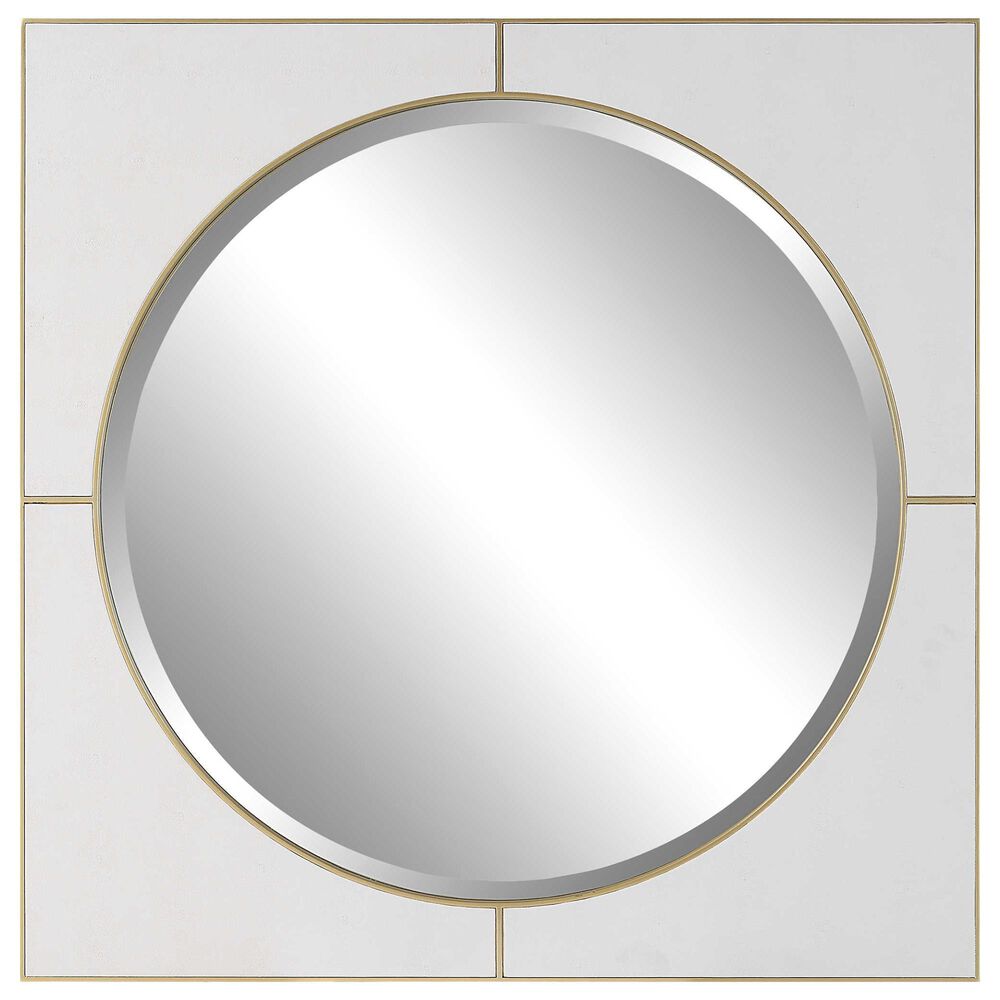 Uttermost Cyprus Mirror in White and Soft Gold, , large