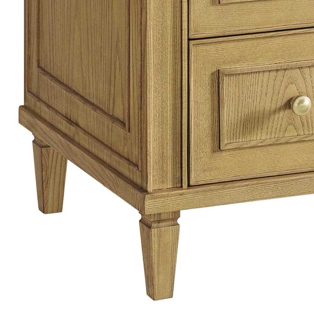 James Martin Vanities Lorelai 36&quot; Single Vanity in Light Natural Oak with 3 cm Carrara White Marble Top, , large