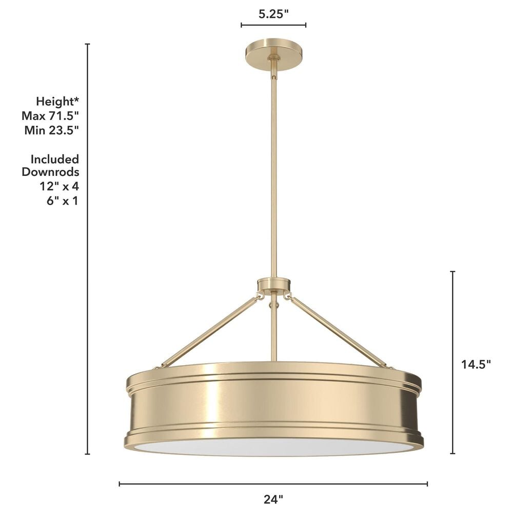 Hunter Capshaw 6-Light Pendant in Alturas Gold, , large