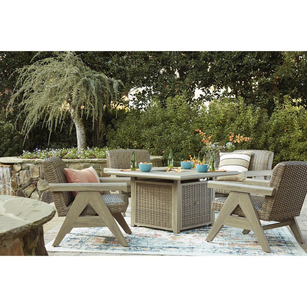 Ashley Carisbo Square Fire Pit Table in Beige, , large