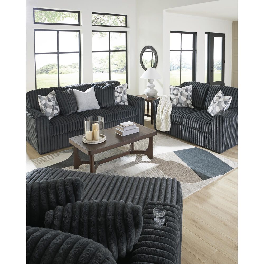 Ashley Midnight-Madness Oversized Chaise in Gunmetal, , large