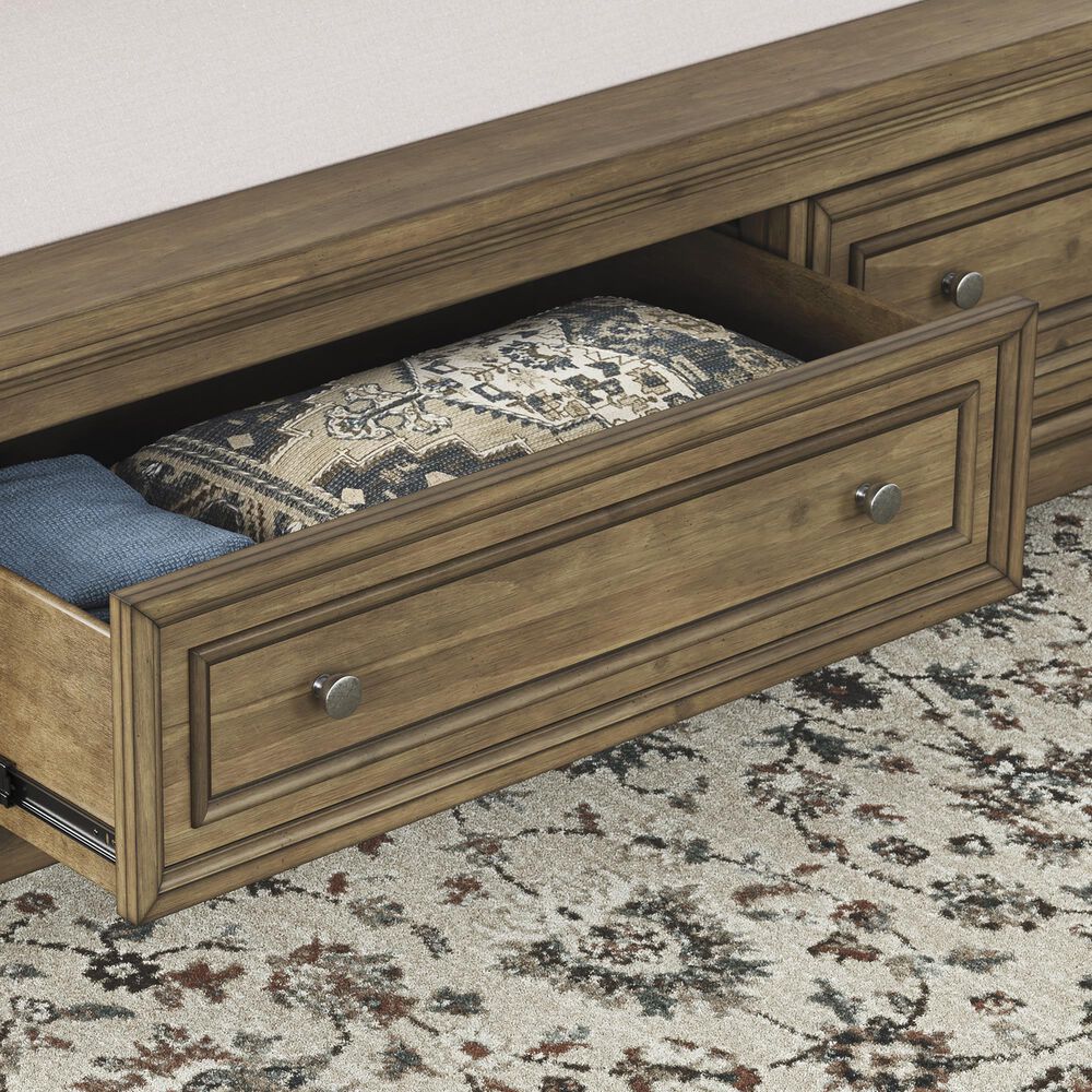 Ashley Feddinger King Storage Sleigh Bed in Chestnut Brown, , large