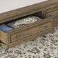 Ashley Feddinger King Storage Sleigh Bed in Chestnut Brown, , large