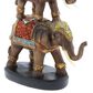 Maple and Jade 18" Elephant Decorative Sculpture in Brown, Gold, Green, Red and Blue, , large